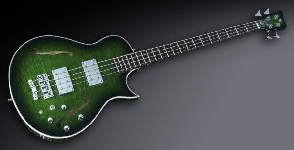 Warwick Custom Shop Star Bass SC, 4-String - Green Blackburst Transparent High Polish - 13-2414