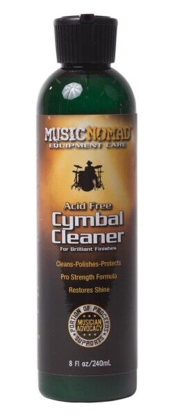 MusicNomad Cymbal Cleaner (MN111) - Cleaner and Polisher for Brilliant Finishes, 240 ml (8 oz.)