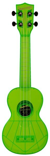 KALA Waterman KA-SWF-GN - Fluorescent Sour Apple Green Soprano Ukulele, with Tote Bag
